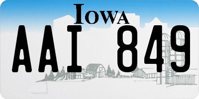 IA license plate AAI849