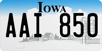 IA license plate AAI850