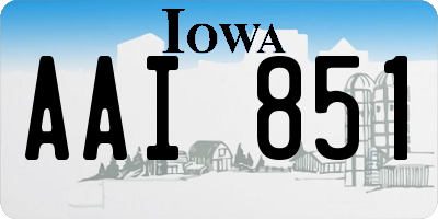 IA license plate AAI851