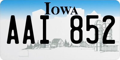 IA license plate AAI852