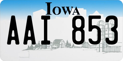 IA license plate AAI853