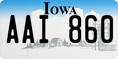 IA license plate AAI860