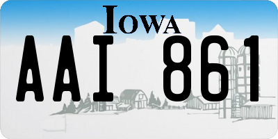 IA license plate AAI861