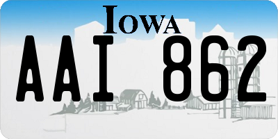 IA license plate AAI862