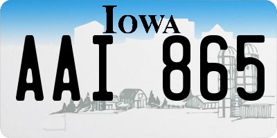 IA license plate AAI865