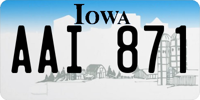 IA license plate AAI871