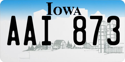 IA license plate AAI873