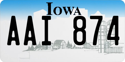 IA license plate AAI874