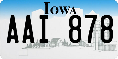 IA license plate AAI878