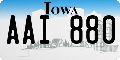 IA license plate AAI880