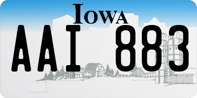 IA license plate AAI883