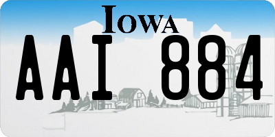 IA license plate AAI884