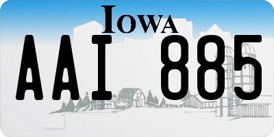 IA license plate AAI885