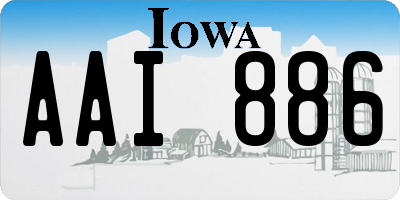 IA license plate AAI886