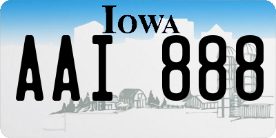 IA license plate AAI888