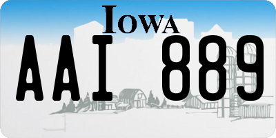 IA license plate AAI889