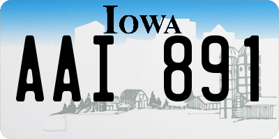 IA license plate AAI891