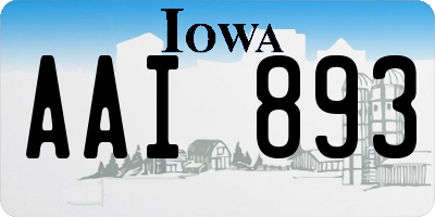 IA license plate AAI893