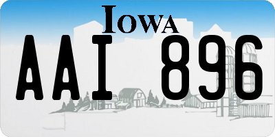 IA license plate AAI896