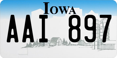 IA license plate AAI897