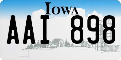 IA license plate AAI898