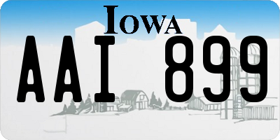 IA license plate AAI899