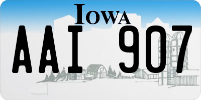 IA license plate AAI907