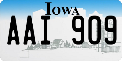 IA license plate AAI909