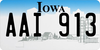 IA license plate AAI913