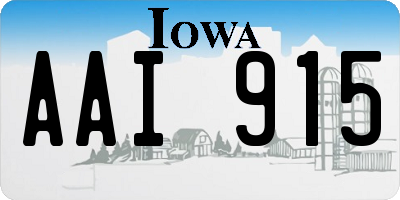 IA license plate AAI915