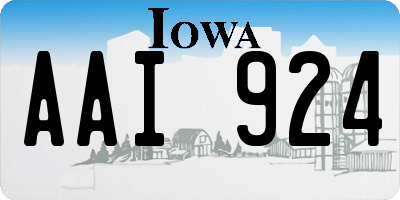 IA license plate AAI924