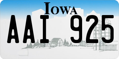 IA license plate AAI925