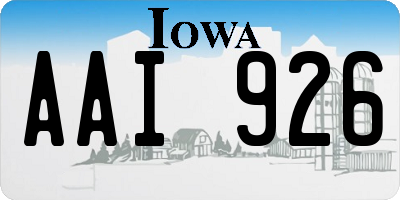 IA license plate AAI926