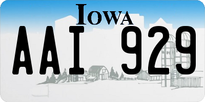 IA license plate AAI929