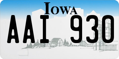 IA license plate AAI930