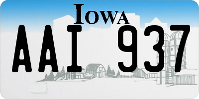 IA license plate AAI937