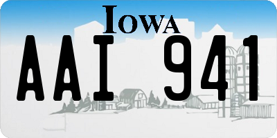 IA license plate AAI941