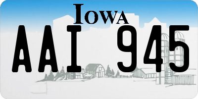 IA license plate AAI945