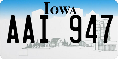 IA license plate AAI947