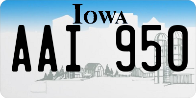 IA license plate AAI950