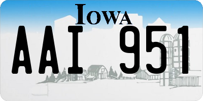 IA license plate AAI951