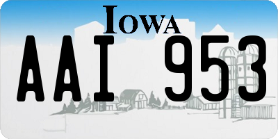 IA license plate AAI953