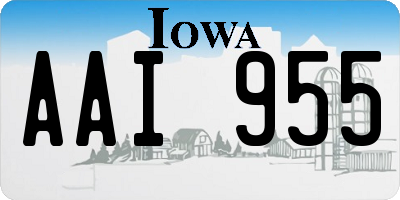 IA license plate AAI955