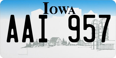 IA license plate AAI957