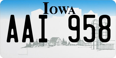 IA license plate AAI958