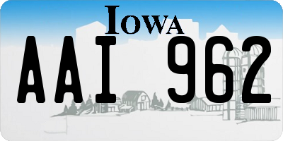 IA license plate AAI962