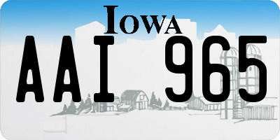 IA license plate AAI965