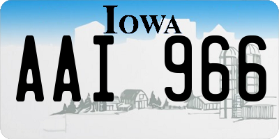 IA license plate AAI966