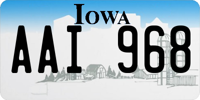 IA license plate AAI968