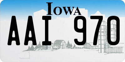 IA license plate AAI970